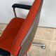 Fauteuil orange à roulettes Eurosit vintage 70’