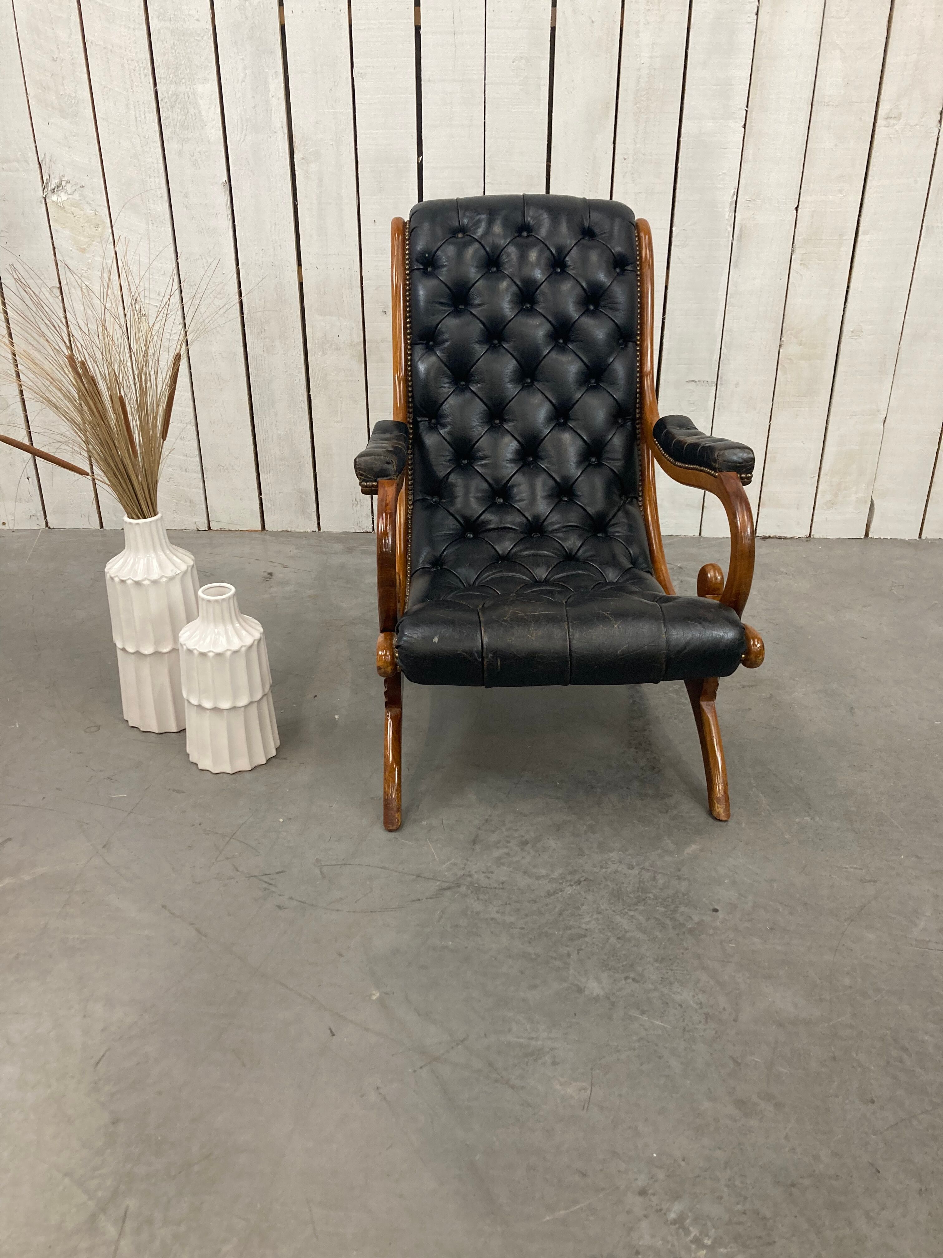 Old leather armchair