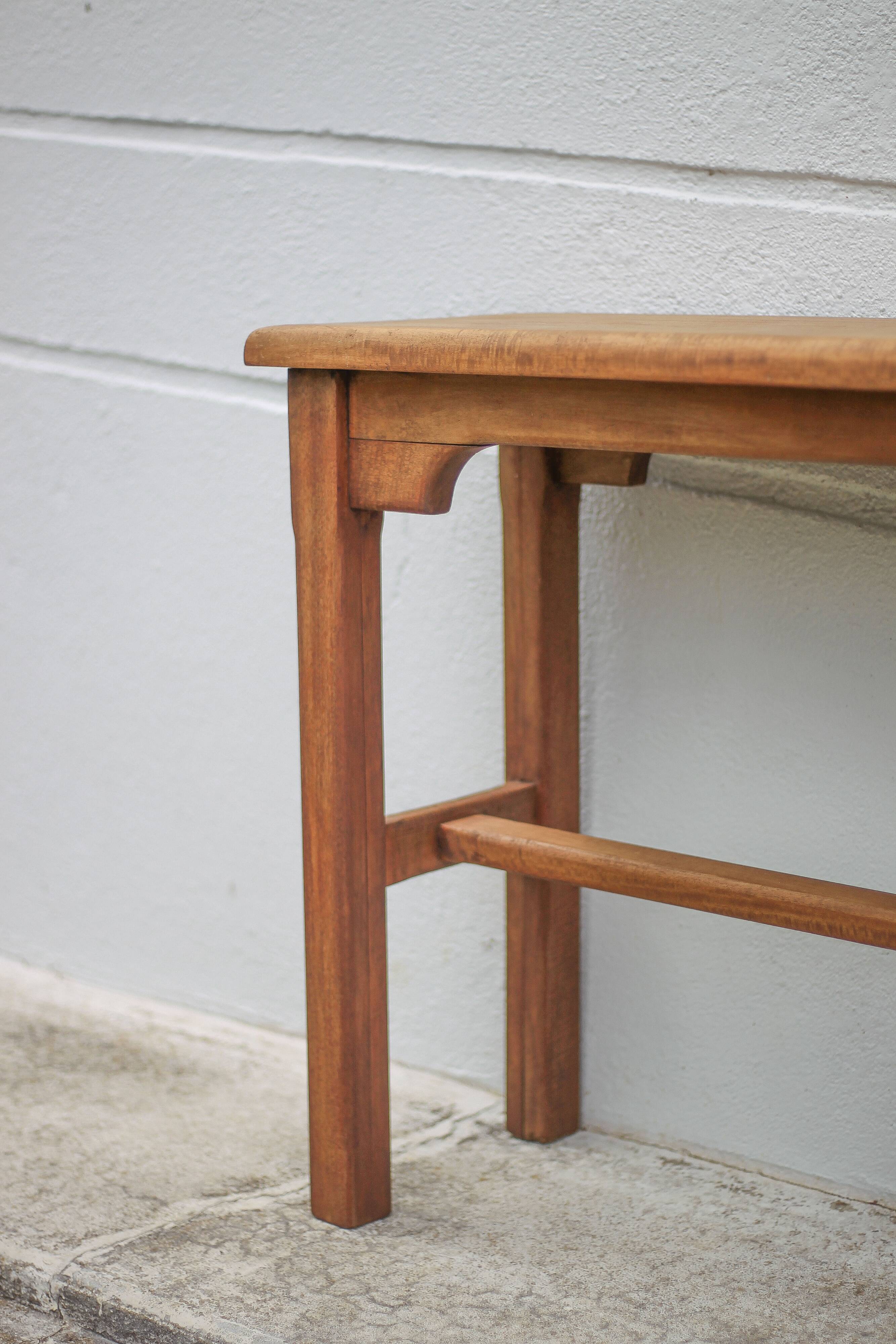 Vintage wooden console, wooden furniture, console table, interior decoration