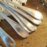Ercuis 12 antique silver plated metal forks 1910