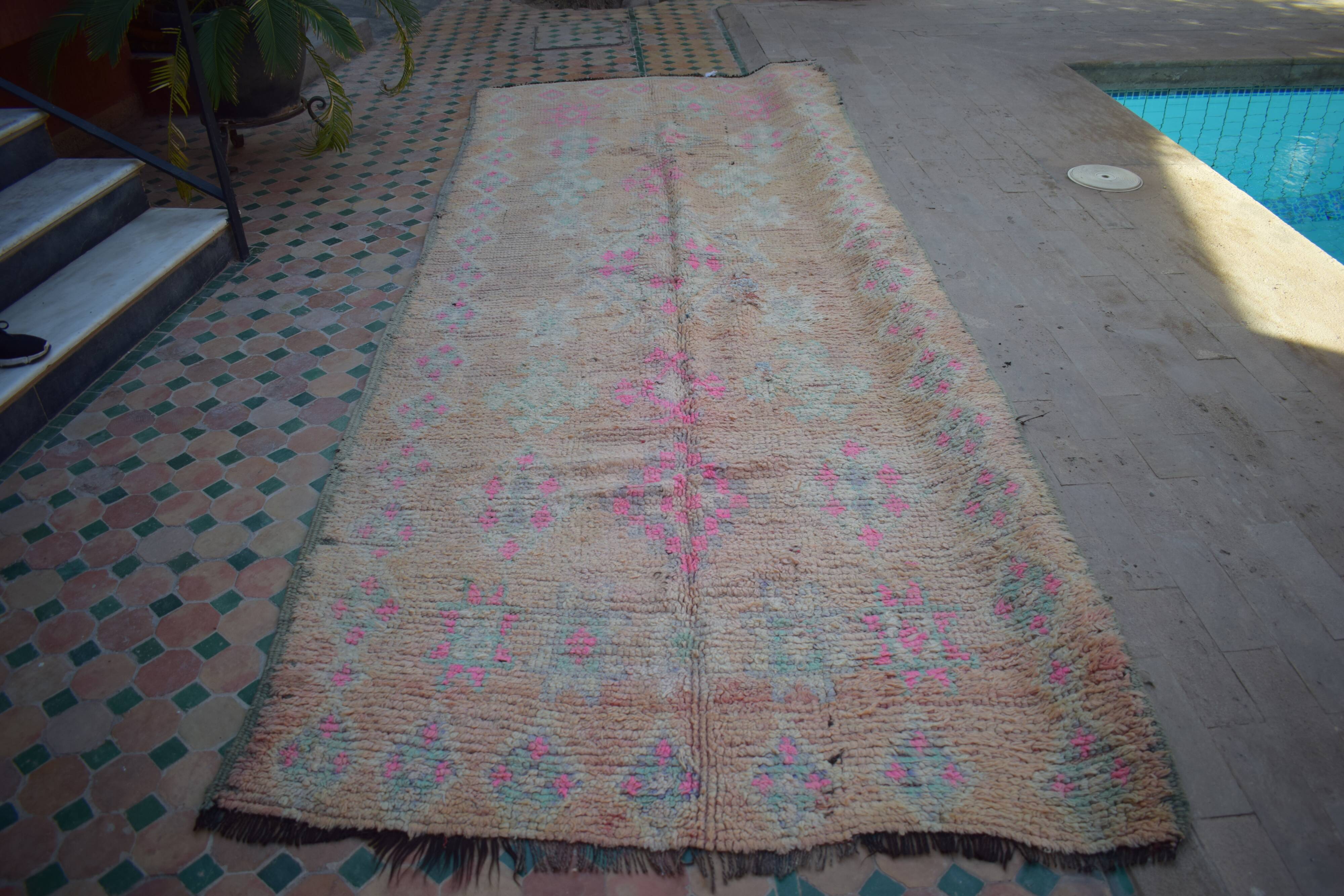 Moroccan Berber rug vintage atlas, 376x146 cm