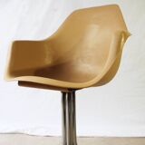 Set of 4 plastic dining armchairs 1960s