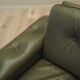 Green leather sofa, Danish design, 1970s, production: Denmark