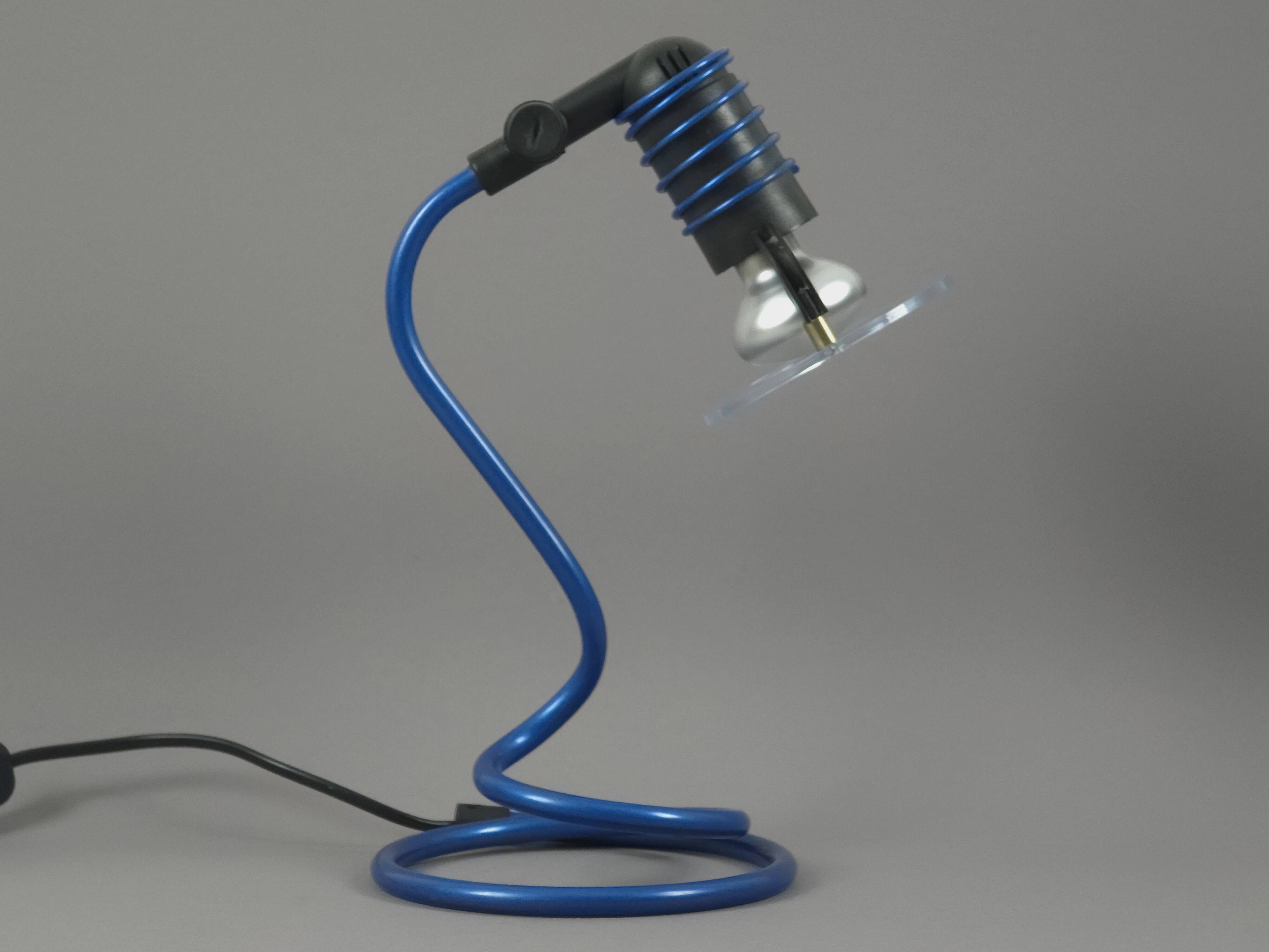 1990s Postmodern ESTO Spiral Adjustable Desk Light.