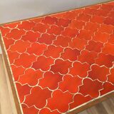 Ceramic and rattan dining table