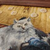 Oil on canvas cats
