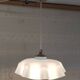 Suspension en verre opalin bleu ciel - mid.XXeme