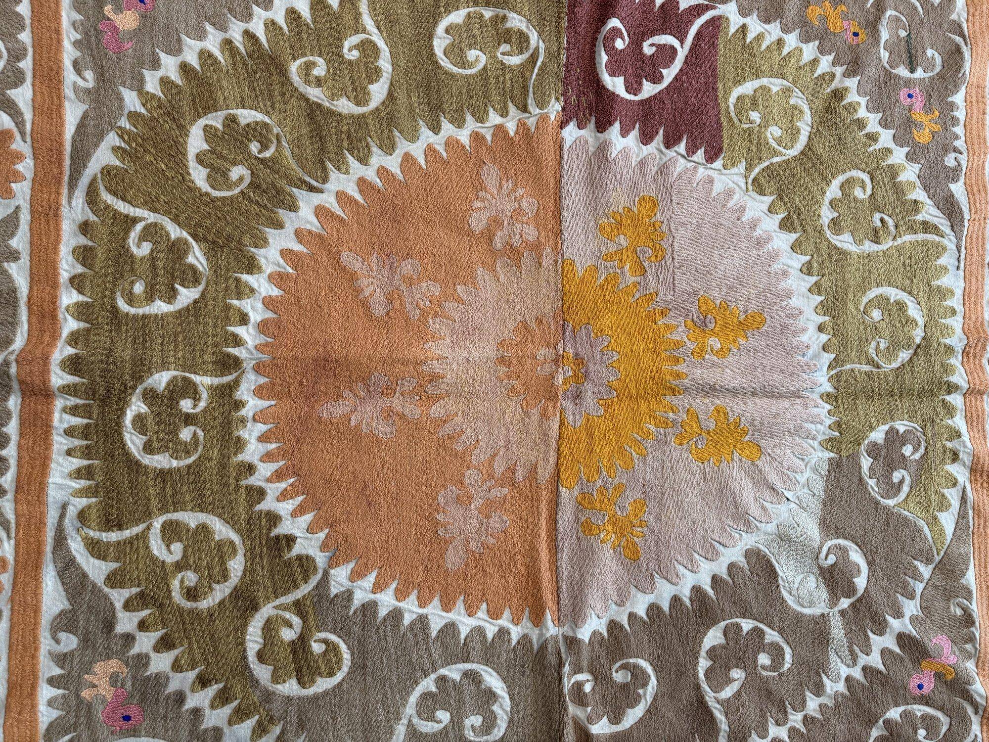 Vintage hand-embroidered tablecloth 150x153 cm