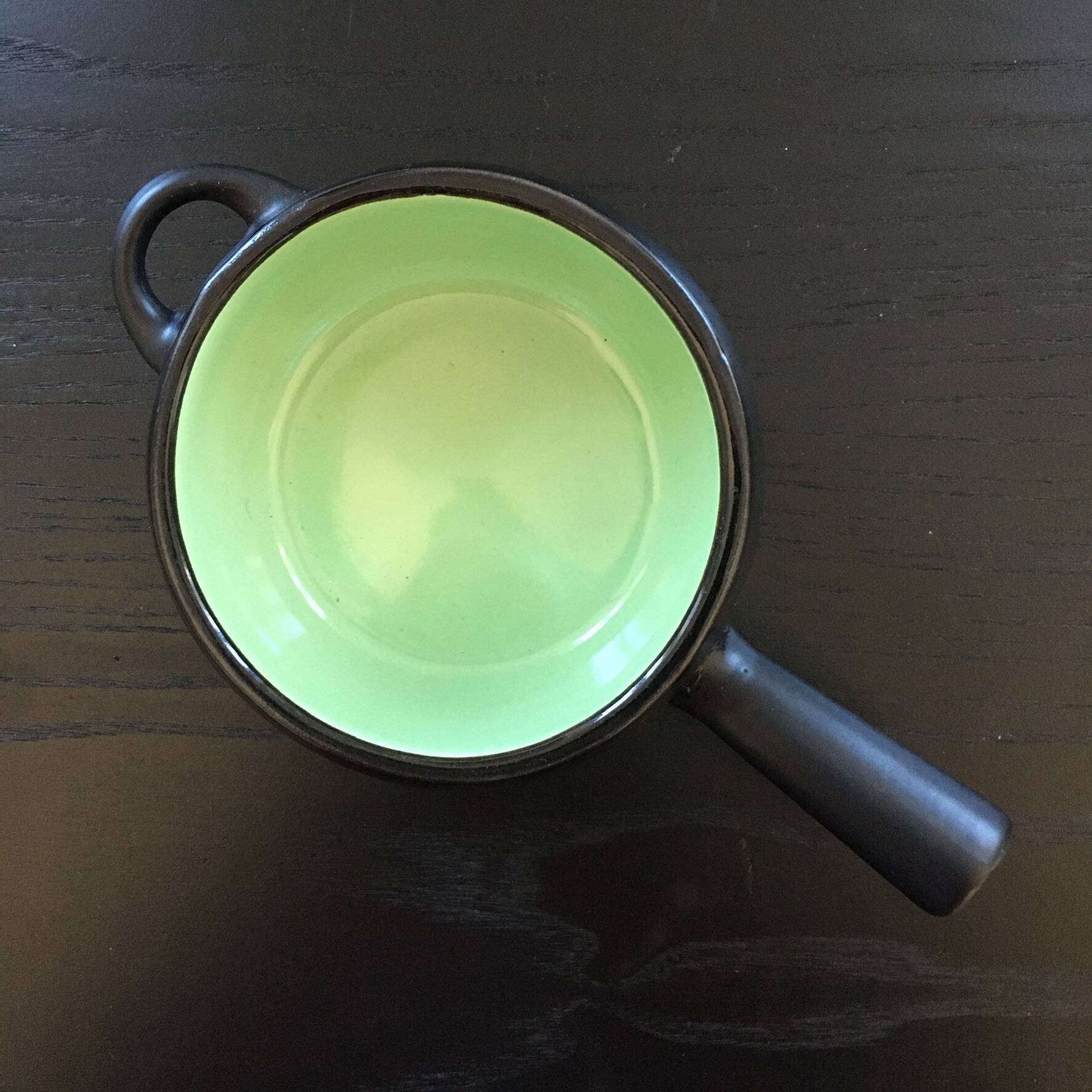 Black and Celadon Scandinavian Frying Pan