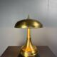 Midcentury Italian modernist brass dome mushroom table lamp, 1960s