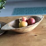 Wooden and wicker salad bowl from the 1900s