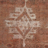 Vintage persian overdyed carpet hamdade oriental rust wool area rug- 295x360cm