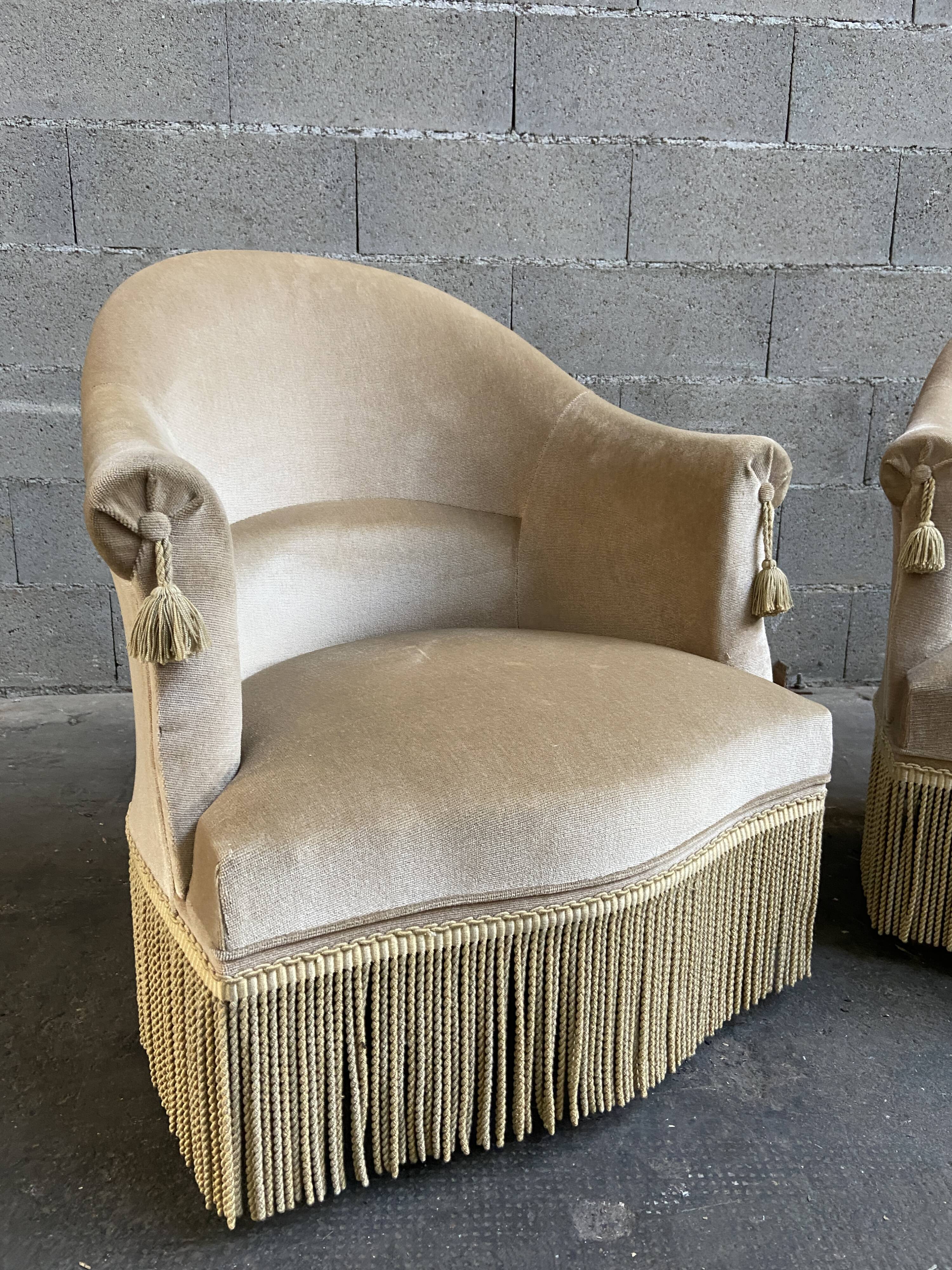 Pair of toad armchair