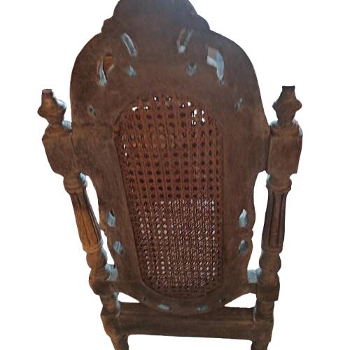 Set of 6 antique Louis XV style chairs – caned & cerused finish