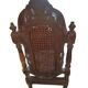 Set of 6 antique Louis XV style chairs – caned & cerused finish
