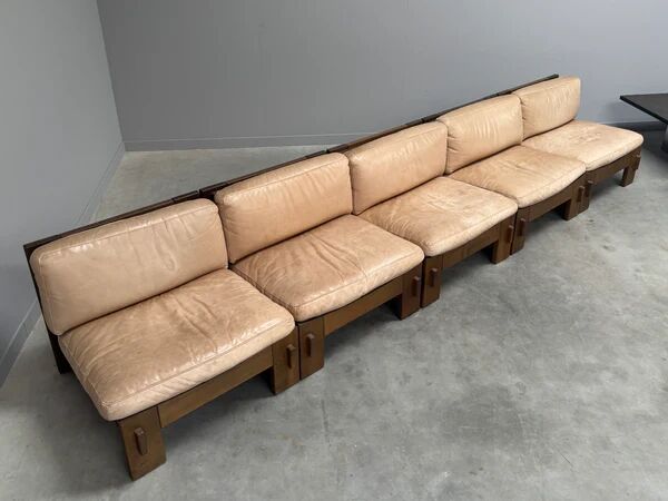 Mid-century brutalist lounge group, 1970s