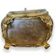 Napoleon III glass and brass jewelry box - 367012