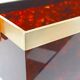 Italian magazine rack in 'faux tortoiseshell' and brass