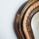 Antique mirror Louis Philippe, fireplace mirror, vintage French, 61 cm x 49 cm