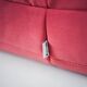 Togo set of chair and pouf in raspberry velvet