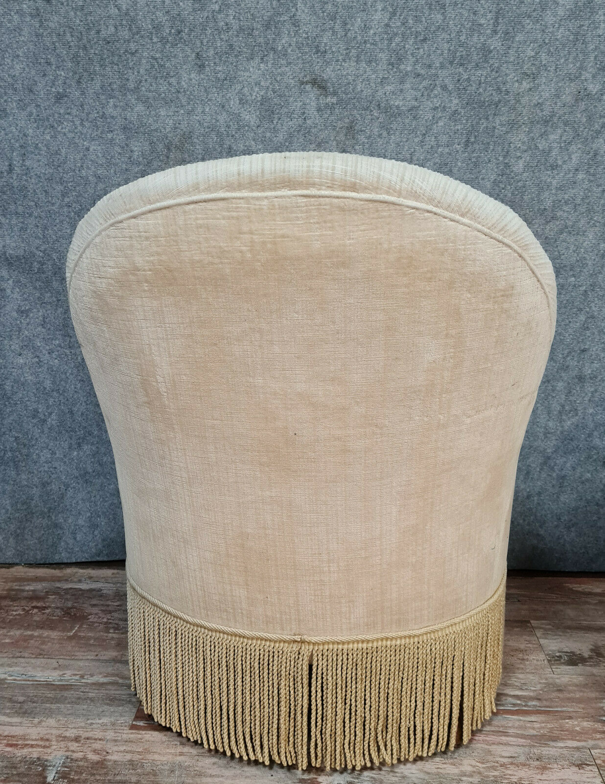 pendant of Napoleon III era toad armchairs in Velvet of Genoa