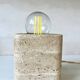 Lampe de chevet en travertin italien vintage