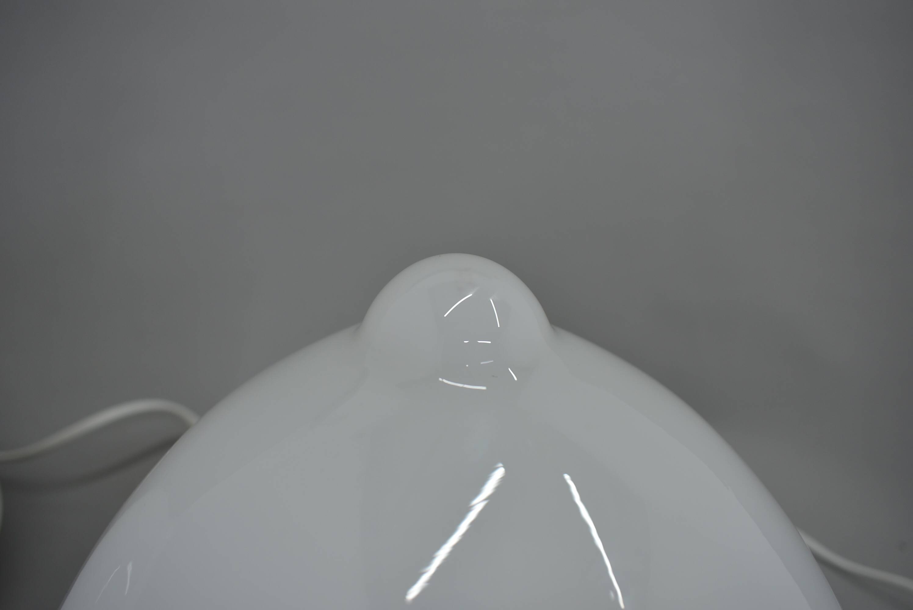 Pair of glass table lamps by Krásno nad Bečvou, 1960s