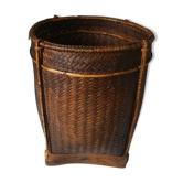 Japanese former basket in bamboo and braided basketry
