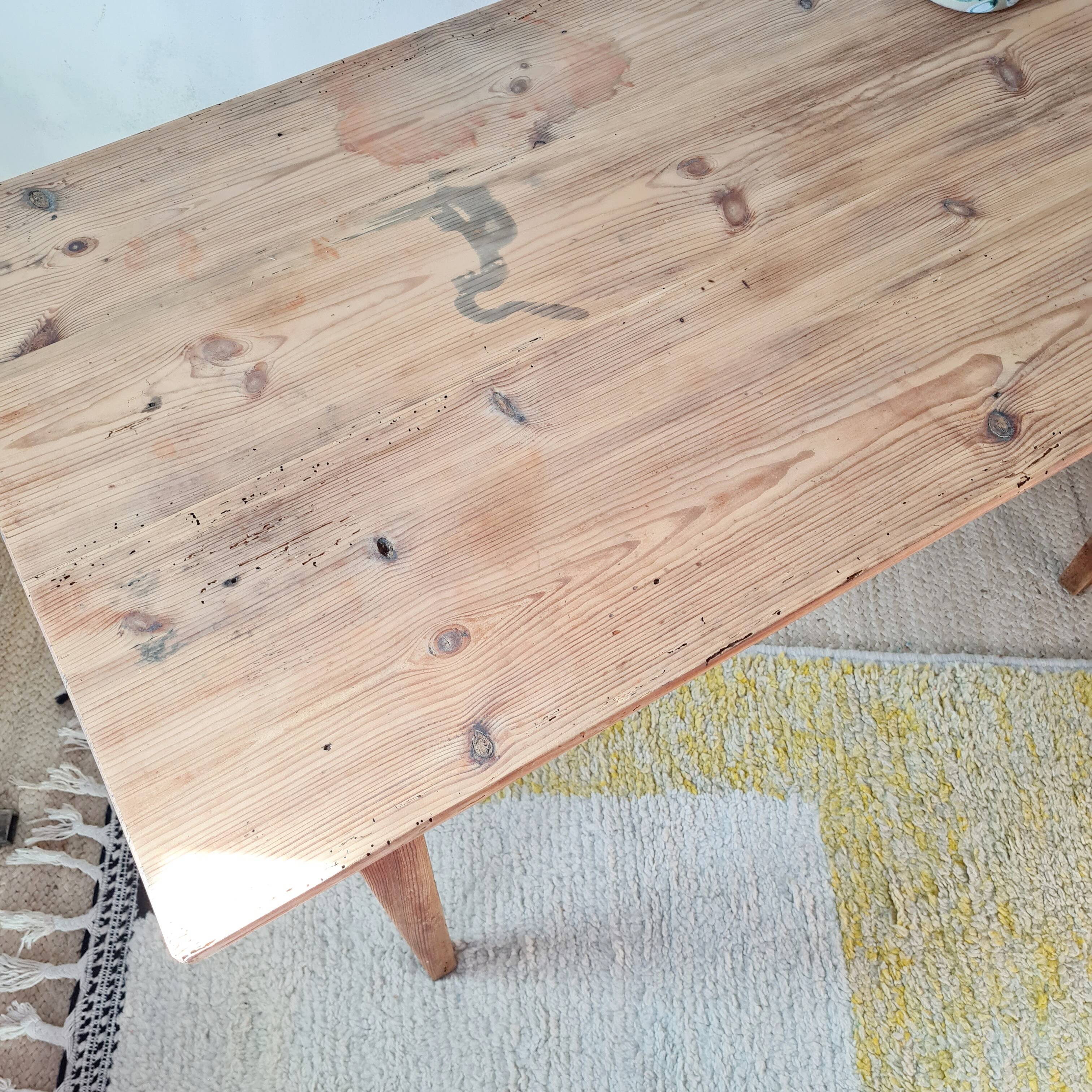 Antique farmhouse table L