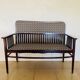 Art Nouveau style bench - Jacquard fabric