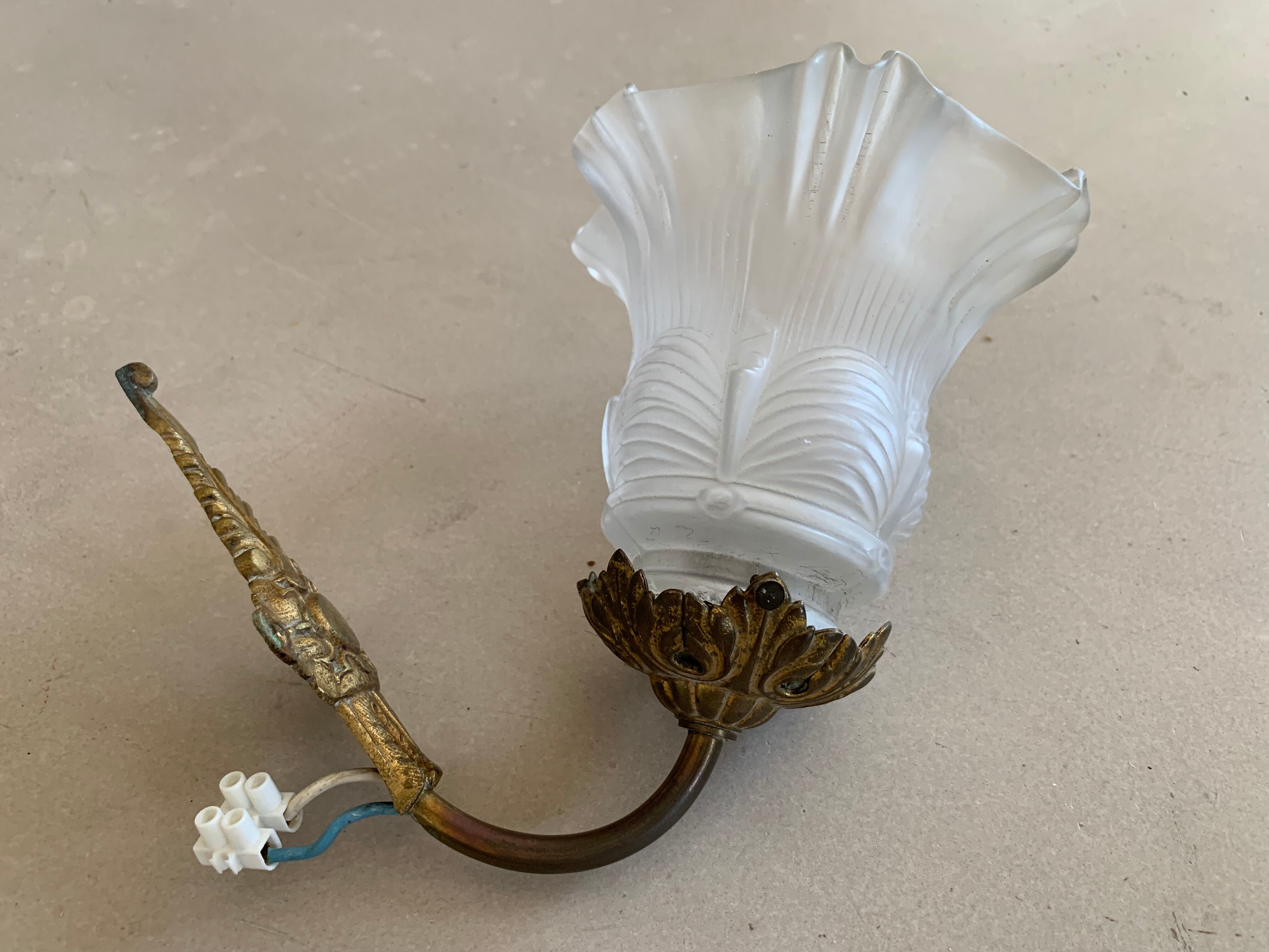 Old bronze wall light