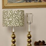 Paire de lampes suédoises en laiton