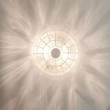 Mid Century Glass Ceiling Light From Limburg, Germany, 1960s/1970s