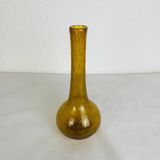 Vintage yellow bubble glass soliflore vase