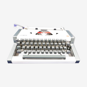 Machine à écrire olympia traveller de luxe S blanche révisée ruban neuf