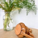 Glazed pottery candle holder