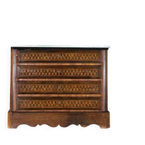 Miniature chest of drawers in mahogany veneer, 19th century