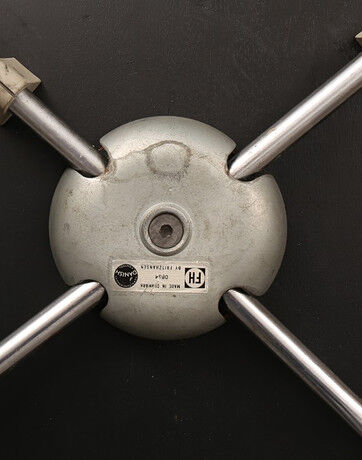 Black lacquered wooden chair by Arne Jacobsen for Fritz Hansen year 50 model SJUAN