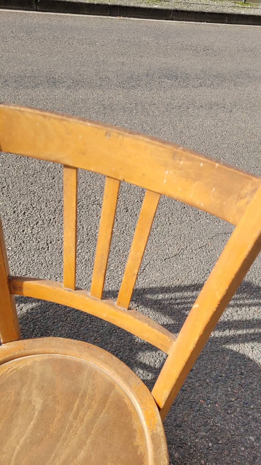 Series of 6 old vintage bistro chairs - 1950s