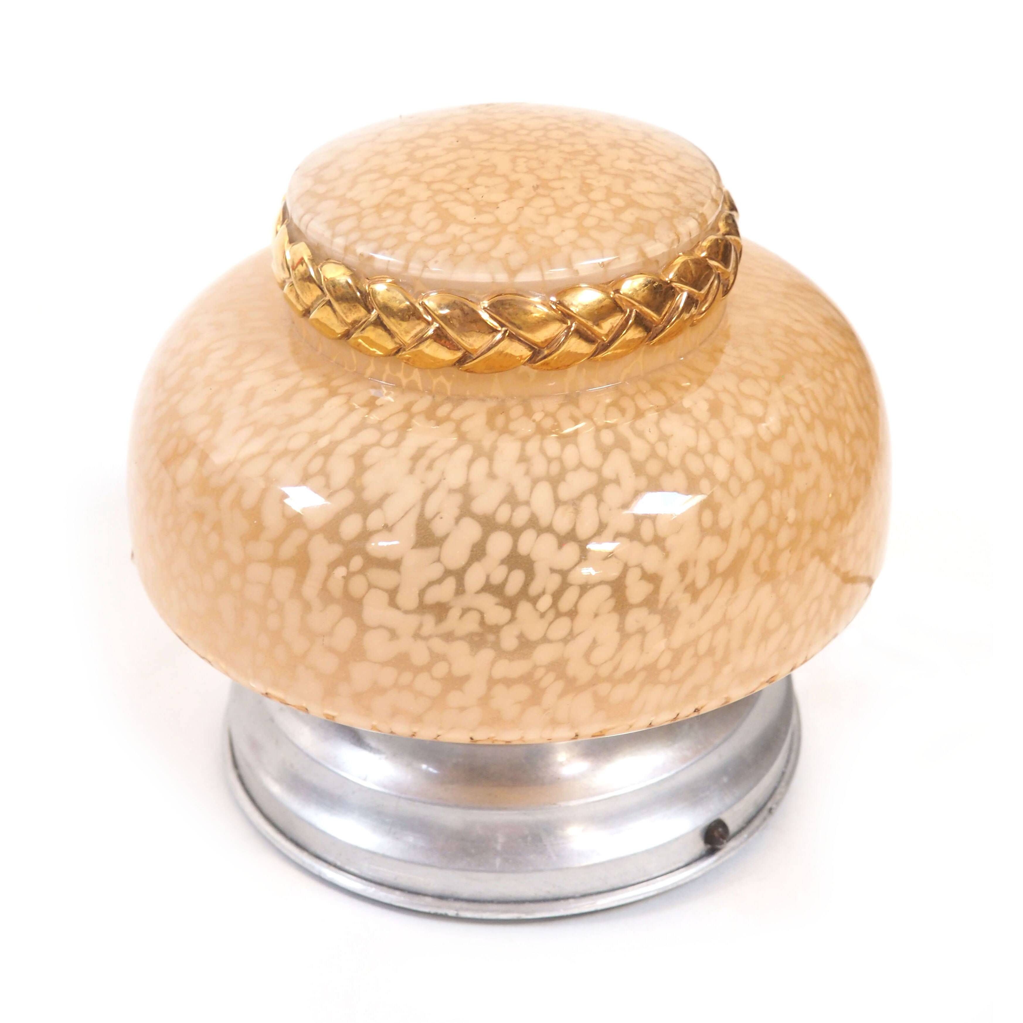 Lampe verrerie de clichy et tresse