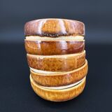 Set of 5 antique bowls signed Faïence de Quimper