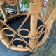 Side table in wicker rattan