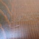 Wooden bench step foot with painted decoration