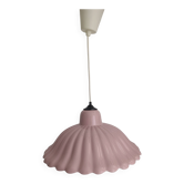 Vintage rose enamelled metal pendant – 38.5 cm