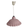 Suspension vintage rose en tôle émaillée – 38,5 cm