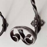 Pair of hooks wall coat rack 50/60s