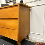 Compass feet chest of drawers