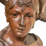 Sculpture en Bronze intitulée « La Brunetta »