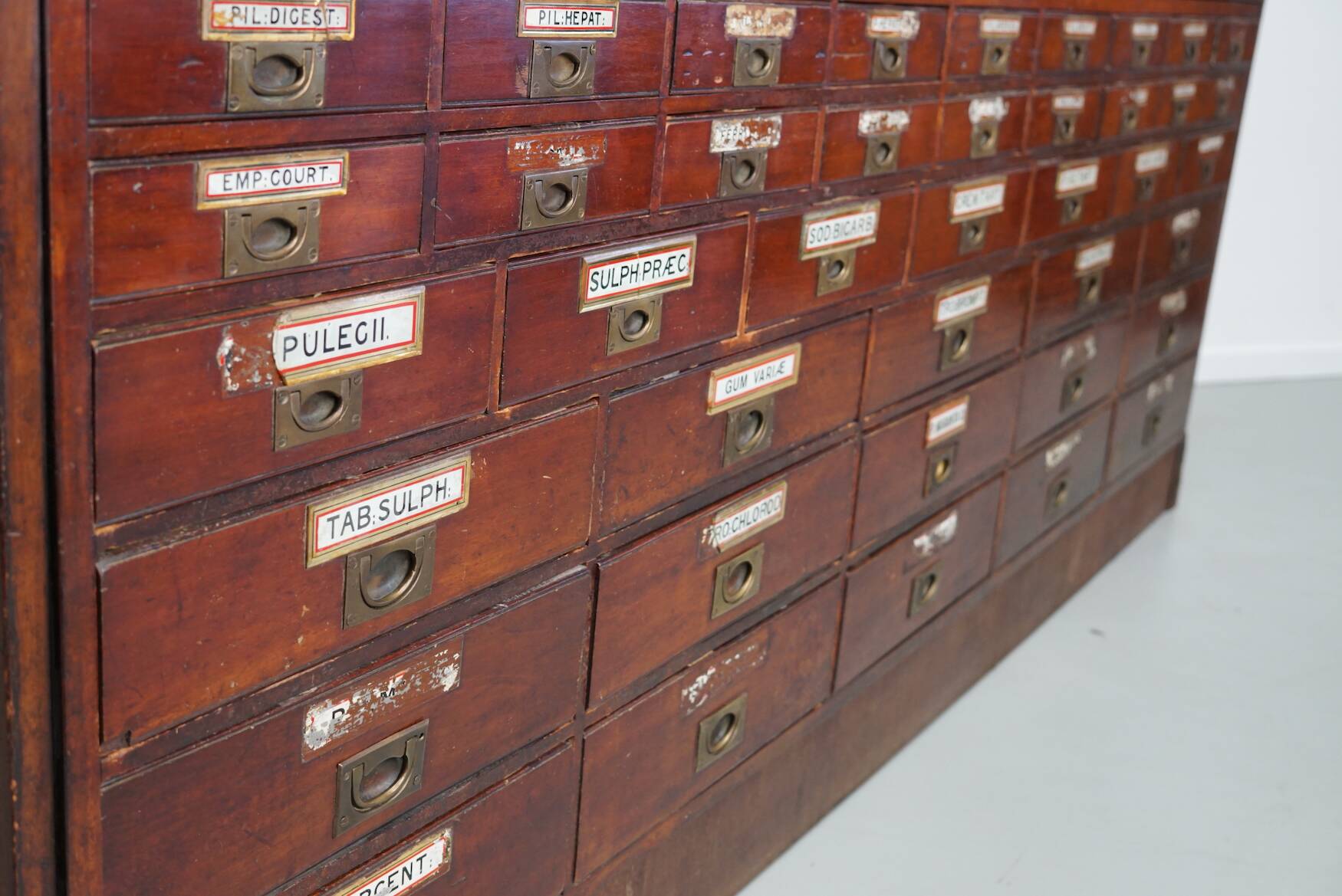 19th Century English Victorian Apothecary Shop Counter