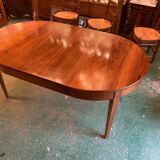 Louis XVI style oval walnut extendable table